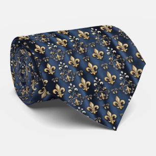 Corbata Patrón Floral Flor de Lis