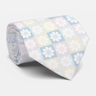 Corbata Patrón floral geométrico retro