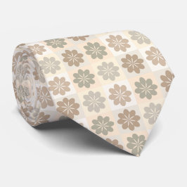 Corbata Patrón floral geométrico retro