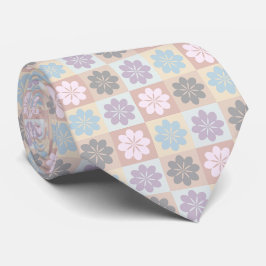 Corbata Patrón floral geométrico retro