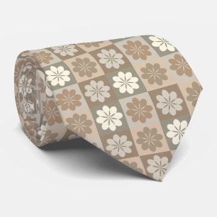 Corbata Patrón floral geométrico retro
