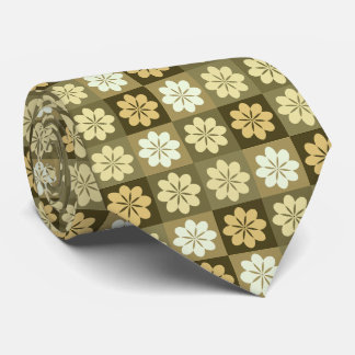 Corbata Patrón floral geométrico retro