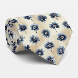 Corbata Patrón Floral Gradiente Monocromo