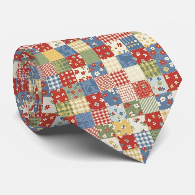 Corbata Patrón floral grandmilenario (Enrollado)