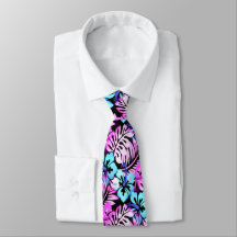 Patrón Floral Hawaiano Rosa Azul Acuático