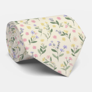 Corbata Patrón floral micro minimalista