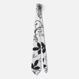 Corbata Patrón floral negro personalizar
