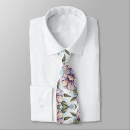 Corbata Patrón floral pastel suave