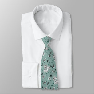 Corbata Patrón floral retro.