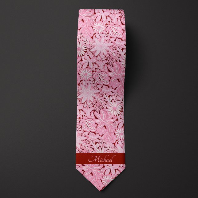 Corbata Patrón Floral Rosa Claro (Subido por el creador)