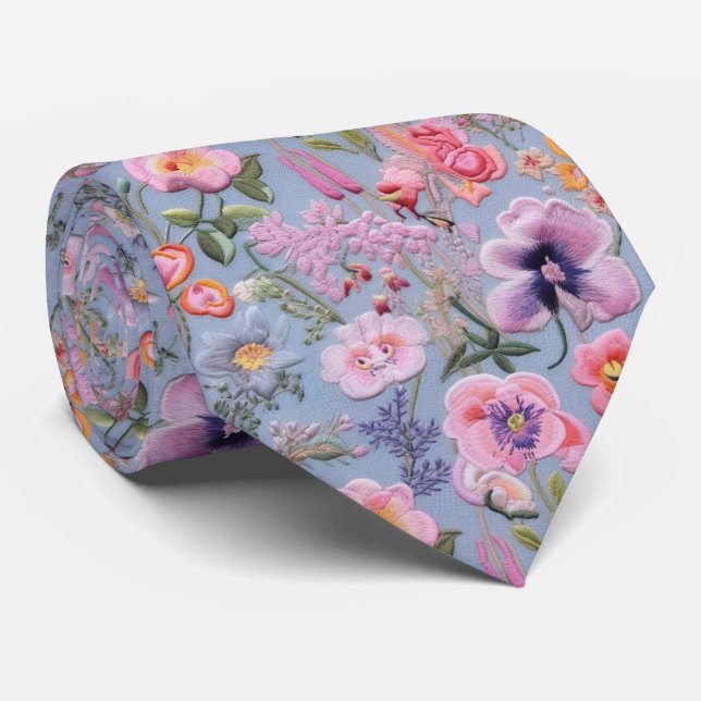 Corbata Patrón floral sin soldadura (Enrollado)