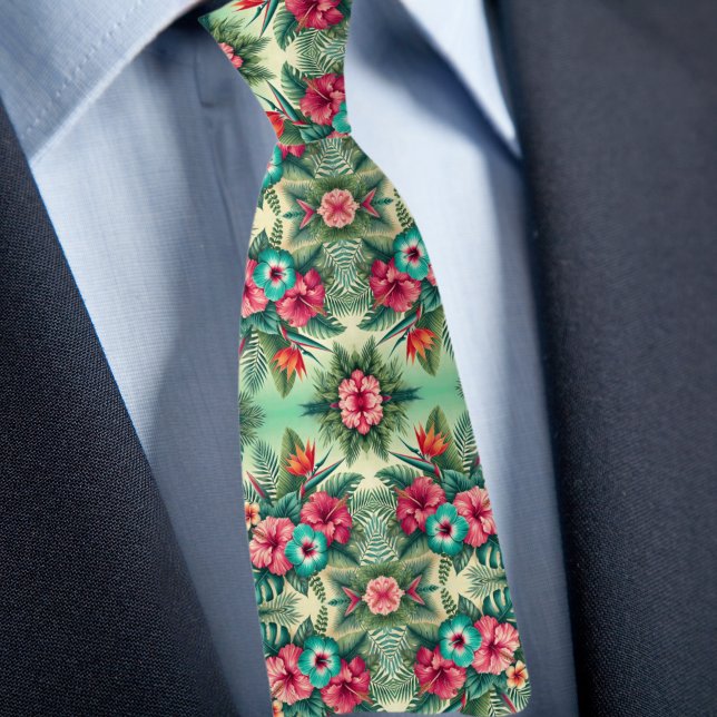 Corbata Patrón floral tropical (Subido por el creador)