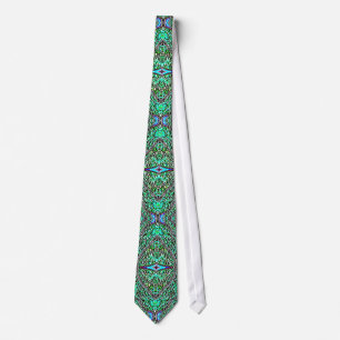 Corbata Patrón floral Verde