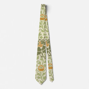 Corbata Patrón Floral Verde de William Morris Grafton