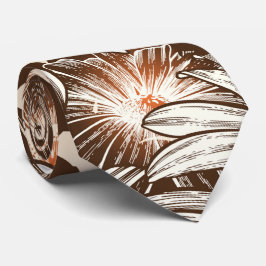 Corbata Patrón floral vintage de color de agua resaltado