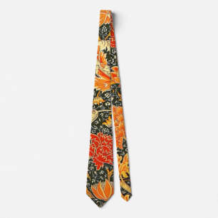 Corbata Patrón floral vintage de William Morris Cray