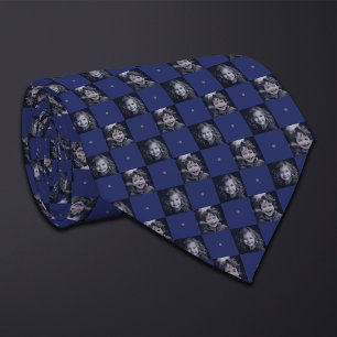 Corbata Patrón fotográfico Blue Checkerboard (2 foto)