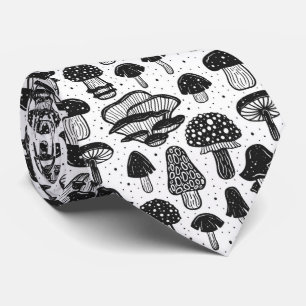 Corbata patrón fresco de hongos con azulejos