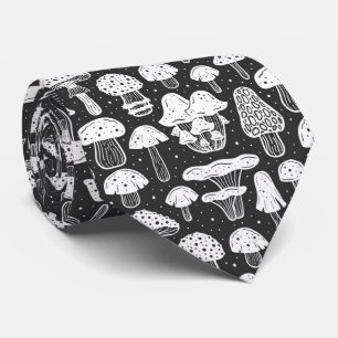 Corbata patrón fresco de hongos con azulejos