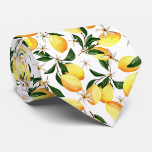 Corbata patrón fresco de limón