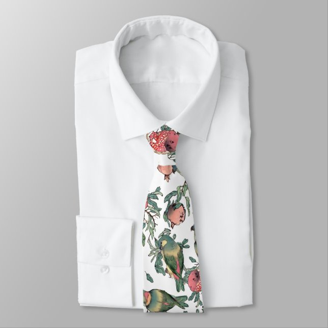 Corbata Patrón Frutos y Aves Amantes (Atado)