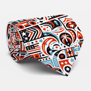 Corbata Patrón generativo del 4 de julio
