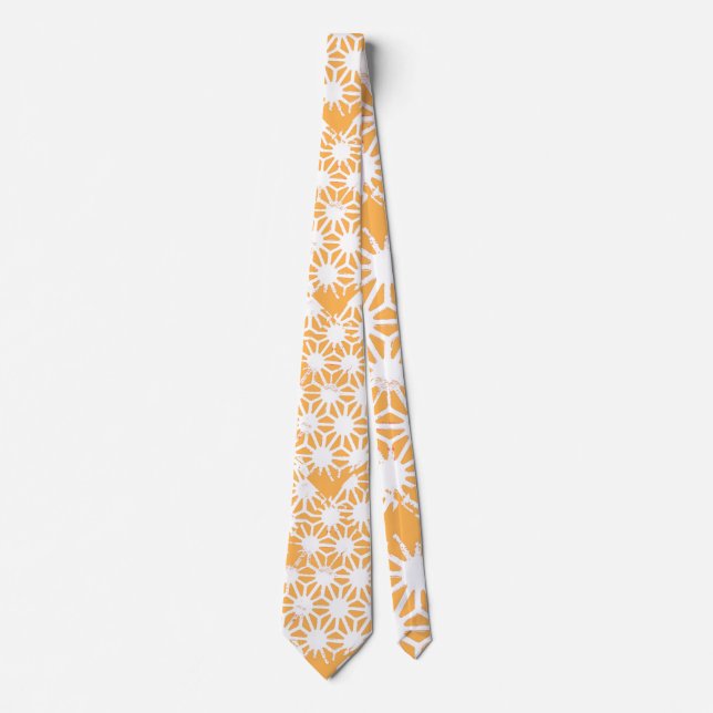 Corbata Patrón geométrico amarillo (Anverso)
