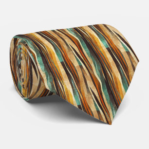 Corbata Patrón geométrico art déco dorado verde azulado