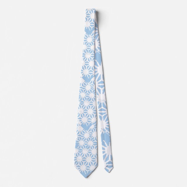 Corbata Patrón geométrico azul pálido (Anverso)