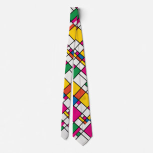 Corbata Patrón geométrico Bauhaus