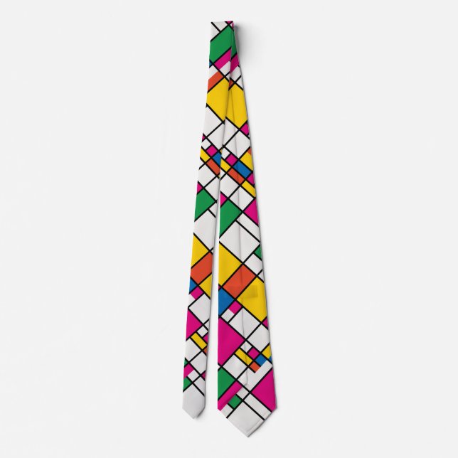 Corbata Patrón geométrico Bauhaus (Reverso)