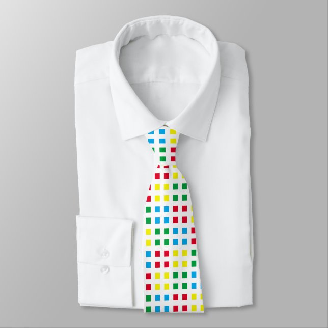 Corbata Patrón geométrico colorido (Atado)
