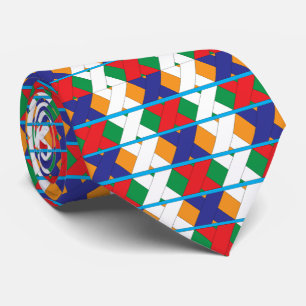 Corbata Patrón geométrico contemporáneo colorido moderno