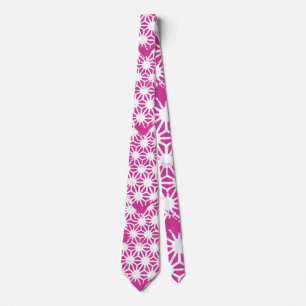 Corbata Patrón geométrico de fucsia