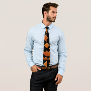 Corbata Patrón geométrico de matemáticas de textura marroq
