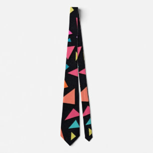 Corbata Patrón geométrico de triángulo multicolor
