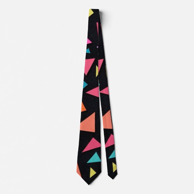 Corbata Patrón geométrico de triángulo multicolor (Anverso)
