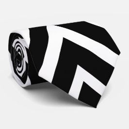 Corbata Patrón geométrico del diamante blanco y negro