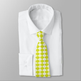 Corbata Patrón geométrico del diamante verde