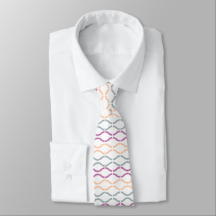Corbata Patrón Geométrico Funky Retro Moderno Colorido