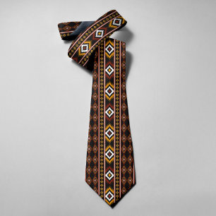 Corbata Patrón geométrico indio americano nativo