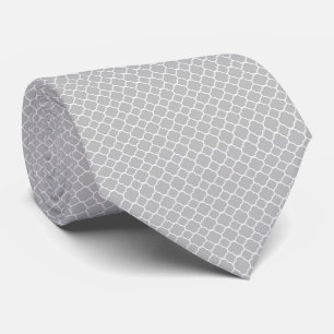 Corbata Patrón geométrico moderno de gris claro