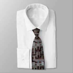 Corbata Patrón geométrico moderno de mediados de siglo