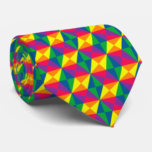 Corbata Patrón geométrico multicolor vívido