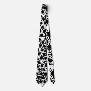 Corbata Patrón geométrico negro