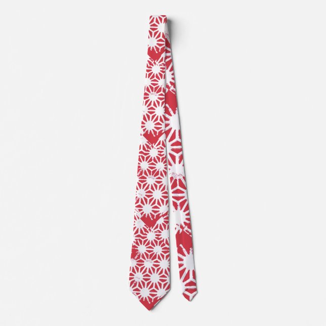 Corbata Patrón geométrico rojo (Anverso)