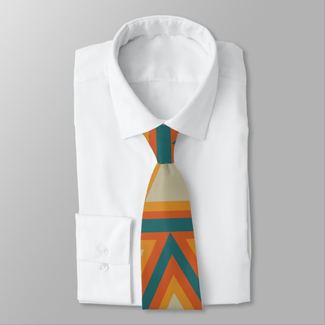 Corbata Patrón geométrico tribal triangular (Atado)