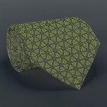 Corbata Patrón geométrico verde e índigo<br><div class="desc">Patrón geométrico verde e índigo</div>