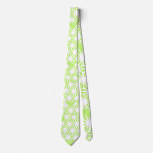 Corbata Patrón geométrico verde limón
