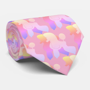 Corbata Patrón gráfico de perro Podel Arcoíris